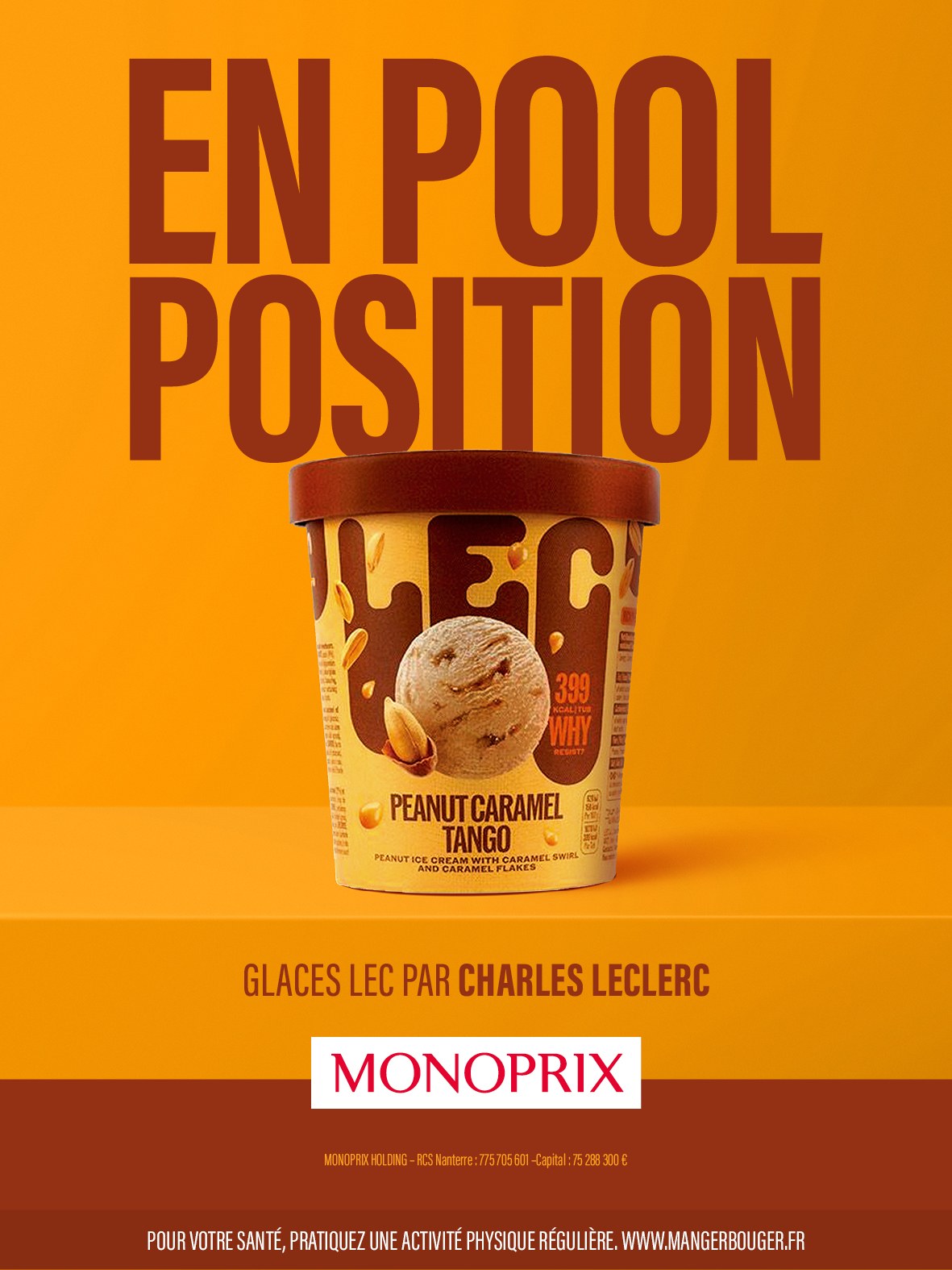 Affiche « En pool position » : glaces Lec par Charles Leclerc